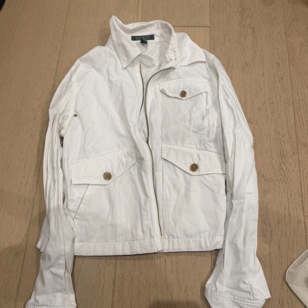 Ralph Lauren Lauren White Shirt with Green Label